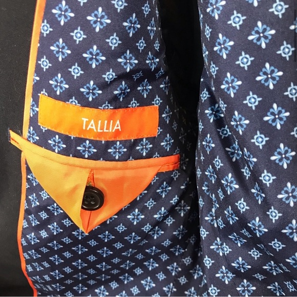 Tallia Boys Solid Navy Wool Blend Suit Size 6 - Picture 3 of 8